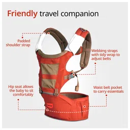 luv lap LuvLap Royal Hip Seat Carrier - Orange image 2