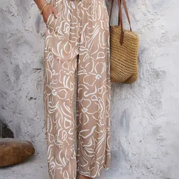 StyleCast Women Printed High-Rise Trousers image 3