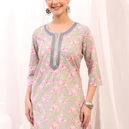 House Of Zelena Floral Print Top-image-5