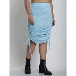 thkgrlz Plus Size Pleated Knitted Cotton Skirts image 2