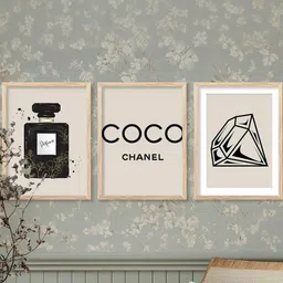 WALLLANE Brown 3Pc Wood Modern Wall Paintings-picture-30
