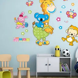 LANSTICK Yellow & Green Printed Splash Proof Wall Sticker image 3