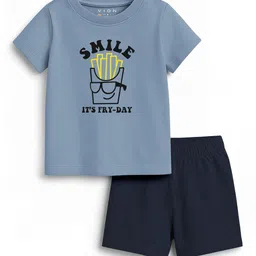 VION Boys Pack Of 3 Printed Round Neck T-Shirts With Shorts image 3