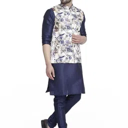 B BEN Men Blue Kurta Sets image 4