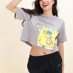 Zivame Print Cotton Crop Top-image-52