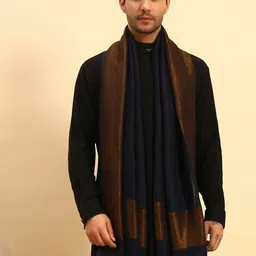 Pashmoda Men Striped Woven Design Woolen Stole-image-73