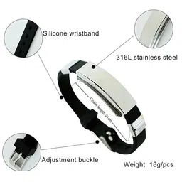 M Men Style Men Silver-Plated Wraparound Bracelet image 2