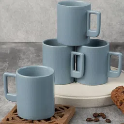BODHI HOUSE Blue Ceramic Dishwasher and Microwave Safe 4 Pieces Mugs 140 Ml-image-64