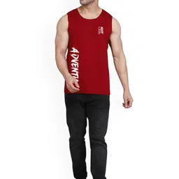 SLOWLORIS Pack Of 2 Printed Round Neck Sleeveless Bio-Wash Innerwear Vest image 5