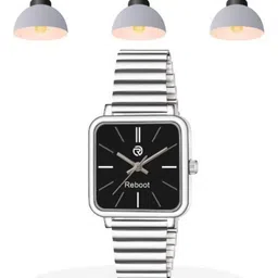 REBOOT Men Dial & Stainless Steel Straps Analogue Watch New216_151 Black Designer Square-picture-23