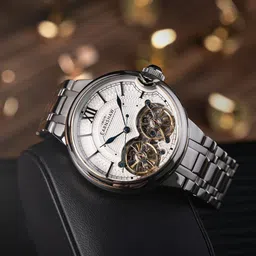 EARNSHAW Men Brass Dial Analogue Automatic Motion Powered Watch ES-8266-11 image 2