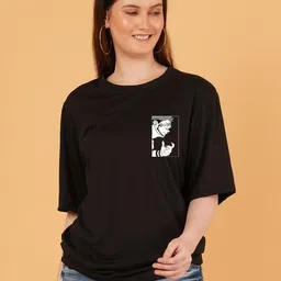 LECOWAR Pack Of 2 Looney Tunes Typography Printed Drop Shoulder Sleeves T-shirts-picture-35