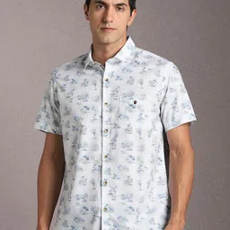 Louis Philippe Sport Printed Slim Fit Pure Cotton Casual Shirt-picture-34