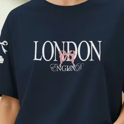 HELLCAT Women Typography Printed T-shirt image 3