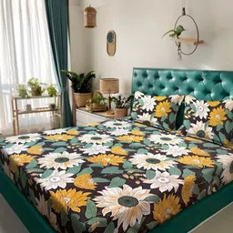 Ackross Fusion Floral 104 TC Queen Bedsheet 2.25 m X 2.54 m image 5