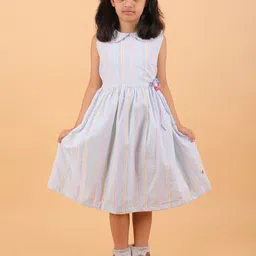 CALYX CLOTHING Girls Striped Fit & Flare Dress-picture-35