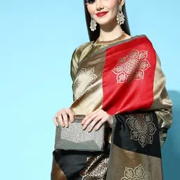 Anouk Rustic Ethnic Motifs Woven Design Banarasi Saree image 3