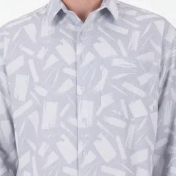 glitchez Abstract Printed Casual Oversized Shirt image 3