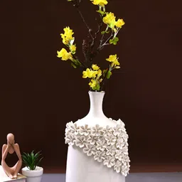 Myntra Elegant Homes Yellow 2 Pieces Begonia Artificial Flower image 4