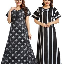 Inner Beats Pack Of 2 Cotton Blend Nightdress-picture-14