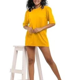 NOTWILD Women Pack Of 2 Solid Round Neck Cotton Oversized T-shirts image 4