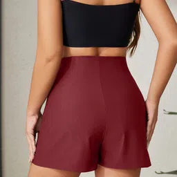 LULU & SKY Women High Rise Flared Mini Skirts image 2