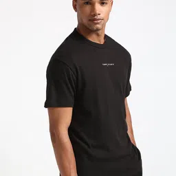 Tommy Hilfiger Men Brand Logo Printed Round Neck Pure Cotton T-shirt image 3