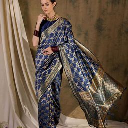 MANVAA Floral Woven Design Banarasi Saree-picture-48