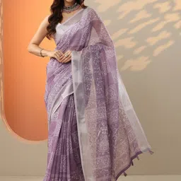Libas Women Ethnic Motifs Printed Zari Saree image 2