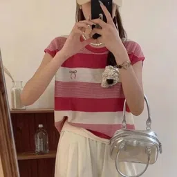 KPOP Women Striped Pullover-picture-13