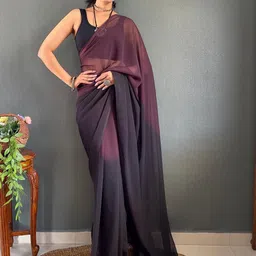 DIVASTRI Tie and Dye Pure Georgette Saree image 5