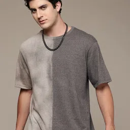 Moda Rapido Washed Effect Tie & Dyed Drop-Shoulder Sleeves Oversized Fit T-shirt-picture-19