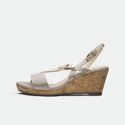 Oroh Leather Party Wedge Sandals with Buckles image 3