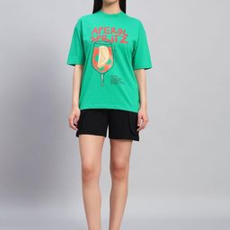 GRIFFEL Printed Pure Cotton Round Neck T-Shirt With Shorts Co-Ords-picture-27