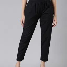 TWIN BIRDS Women Cotton Mid-Rise Loose Fit Trousers-image-21