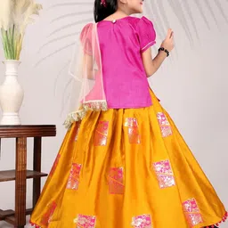 BAESD Girls Embellished Ready to Wear Lehenga & Blouse With Dupatta image 2