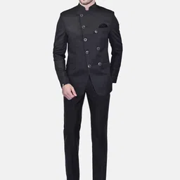 BOWLIFESTYLE Mandarin Collar Single Breasted Blazer image 5