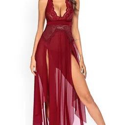 Beera Women Solid Halter Neck Baby Doll With Briefs-image-50