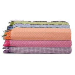 Kuber Industries Assorted 5 Pieces Striped 260 GSM Cotton Bath Towels image 2