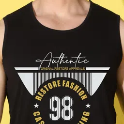 WOOSTRO Men Pack of 2 Typography Printed Round Neck Slim Fit Printed T-shirts image 4