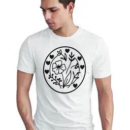 Seekbuylove Men Floral Printed Bio Finish T-shirt-picture-12