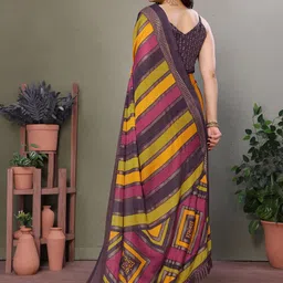 CATCHY FOREVER Striped Silk Blend Saree image 5