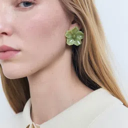 MANGO Floral Studs Earrings-image-19