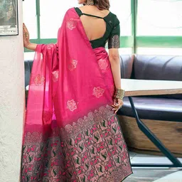 AMRUTKALA SAREES Woven Design Silk Blend Banarasi Saree image 2