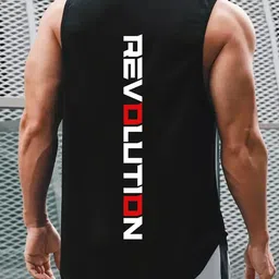 JUMPCUTS Pack Of 2 Printed Round Neck Gym Vests image 4