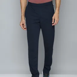 Reebok Men Navy Blue Self Design WF Speedwick Track Pants with Taping Detail-picture-19