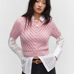 MANGO Open-Knit Crop Pullover-picture-24