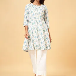 RANGMANCH BY PANTALOONS Floral Printed Cotton A-Line Kurta-picture-25