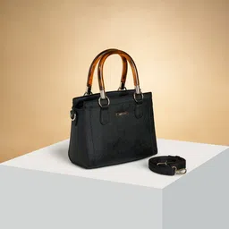 Forever Glam by Pantaloons Textured Zip Detail PU Structured Handheld Bag image 1