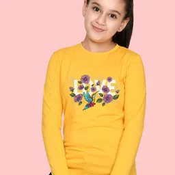 NUSYL Girls Floral Printed Full Sleeves T-shirt-picture-16
